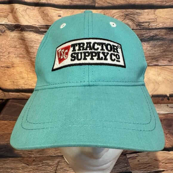TSC Tractor Supply Co Hat Cap Aqua Blue Adjustable Strapback Farm & Ranch Supply - Picture 1 of 7